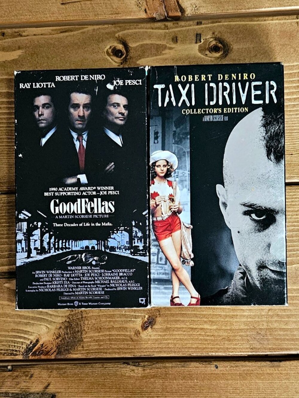 Goodfellas + Taxi Driver VHS Bundle – Scorsese / De Niro Crime Classics